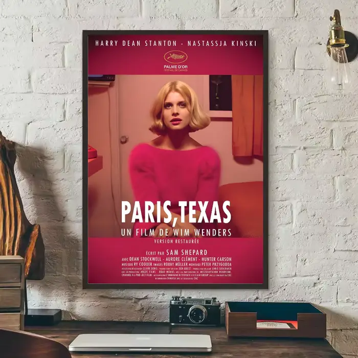 Affiche de film de route classique Paris Texas