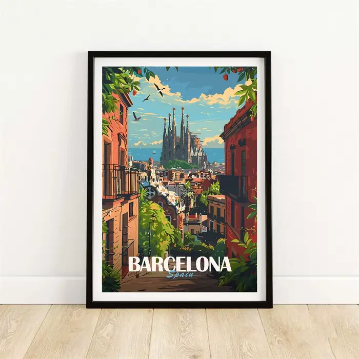 Affiche de paysage d'art moderne de londres