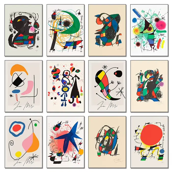 Tableaux sur toile de l'artiste célèbre Joan Miró