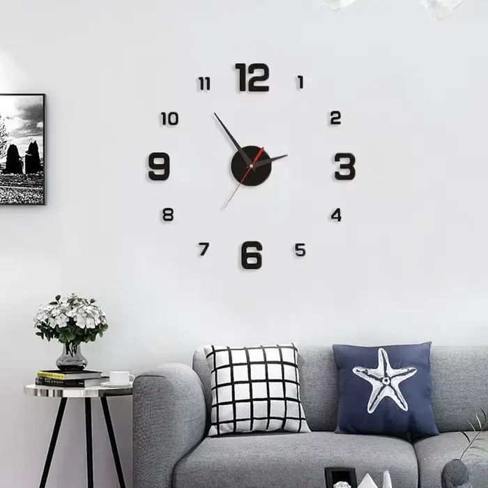 Horloges murales sans cadre pour chambre à coucher