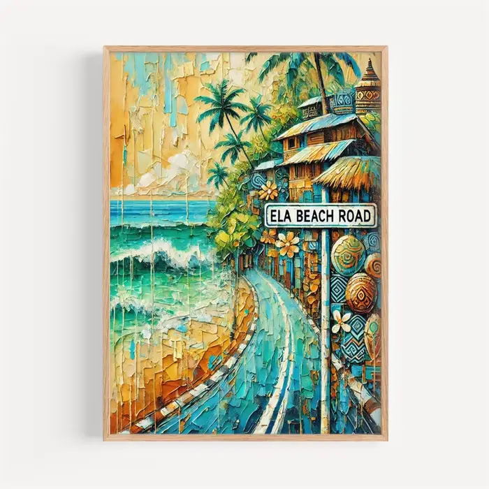 Toile de peinture à l'aquarelle Lombok