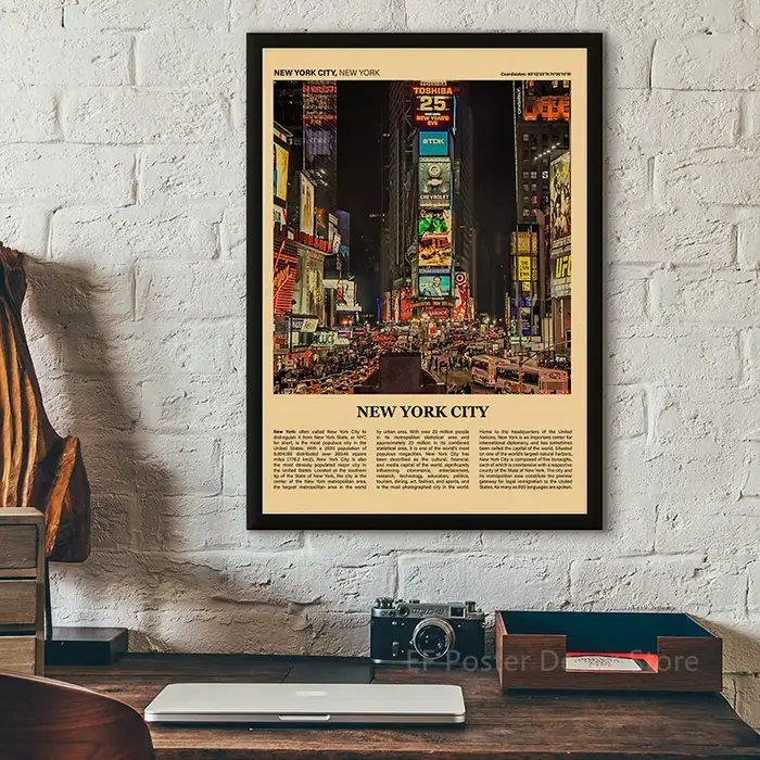 Affiche de Ville de Voyage dans le Monde