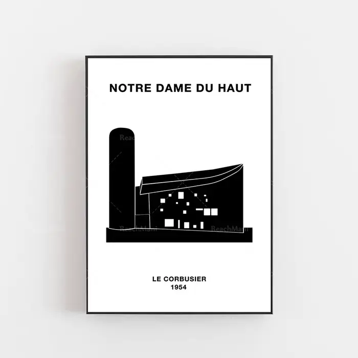 Affiches architecturales Bauhaus Ludwig Mies Van Der Rohe