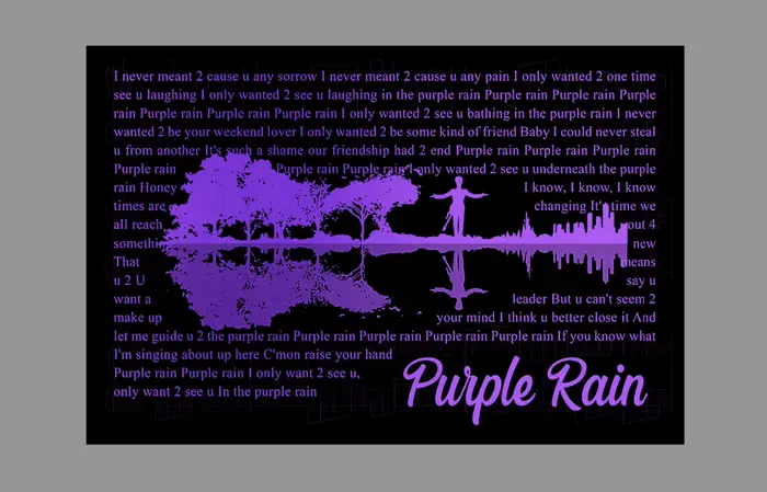 ThéCE PURPLE RAIN Film POSTER SILK Poster