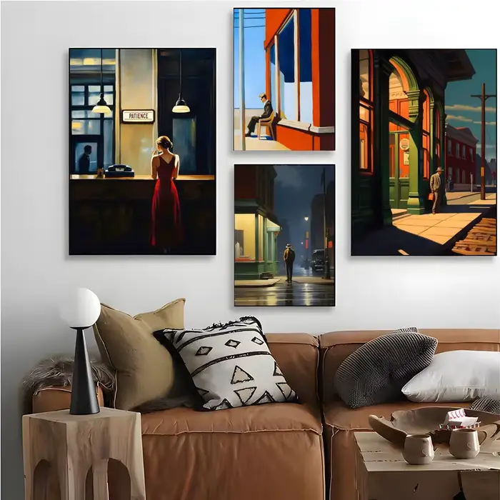 Affiches réalistes d'œuvres d'art d'Edward Hopper
