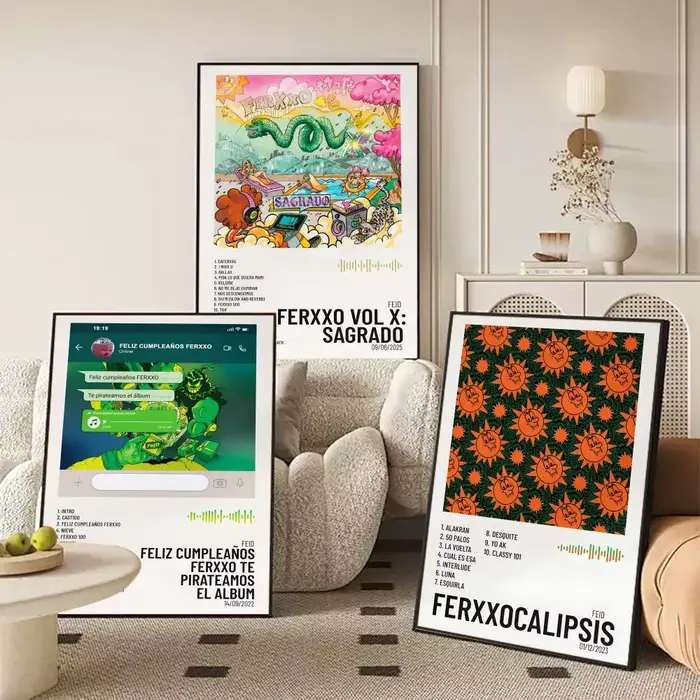 F-feid Album affiche autocollants HD peinture auto-adhésive Art pour chambre salon décor à la maison moderne Stickers muraux cadeau