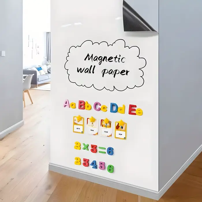 1 rouleau de papier peint pour tableau blanc magnétique