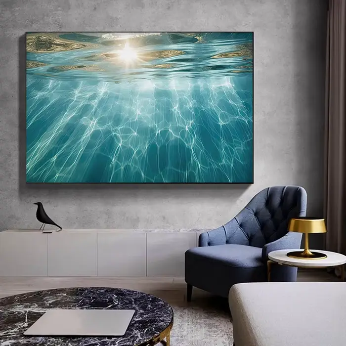 Affiche de paysage naturel nordique moderne