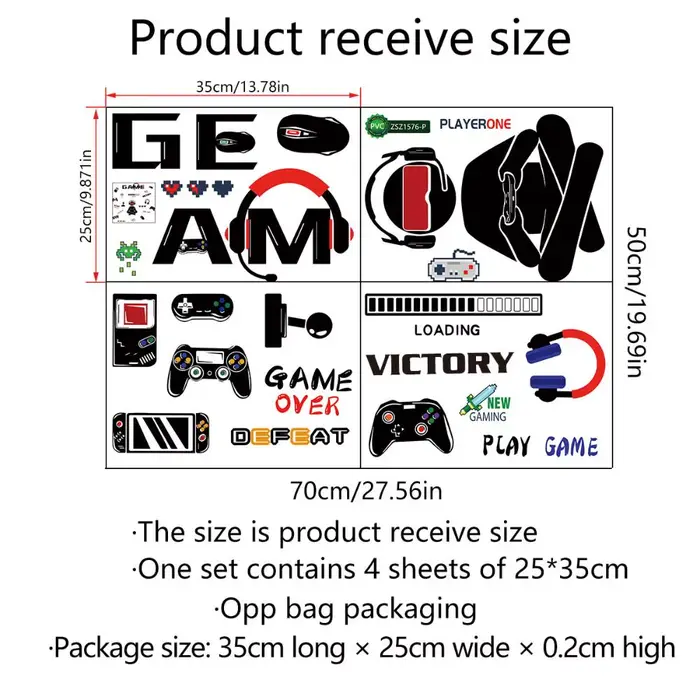Autocollant mural en vinyle Gamer