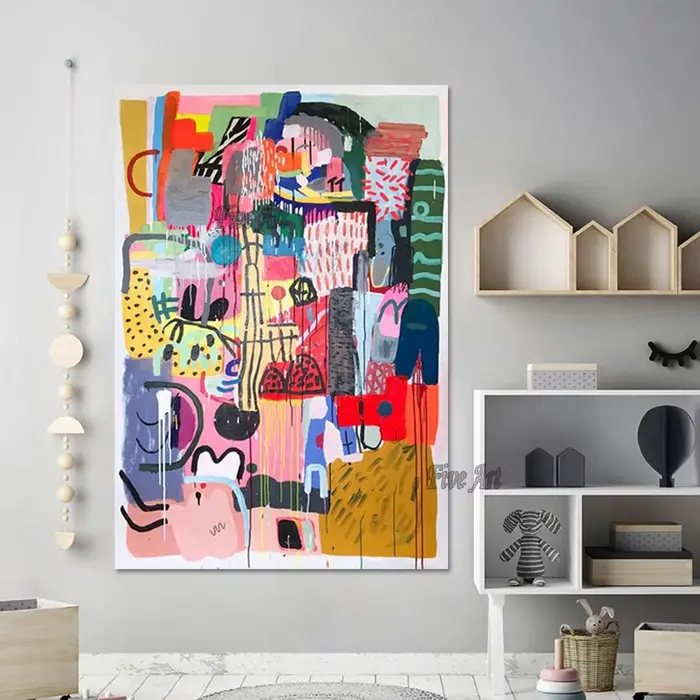 Toile acrylique colorée