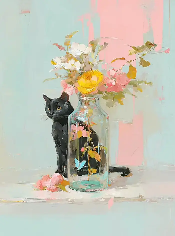 Affiches de peinture à l'huile d'art Pop d'animaux colorés élégants à la mode et beaux, impression s