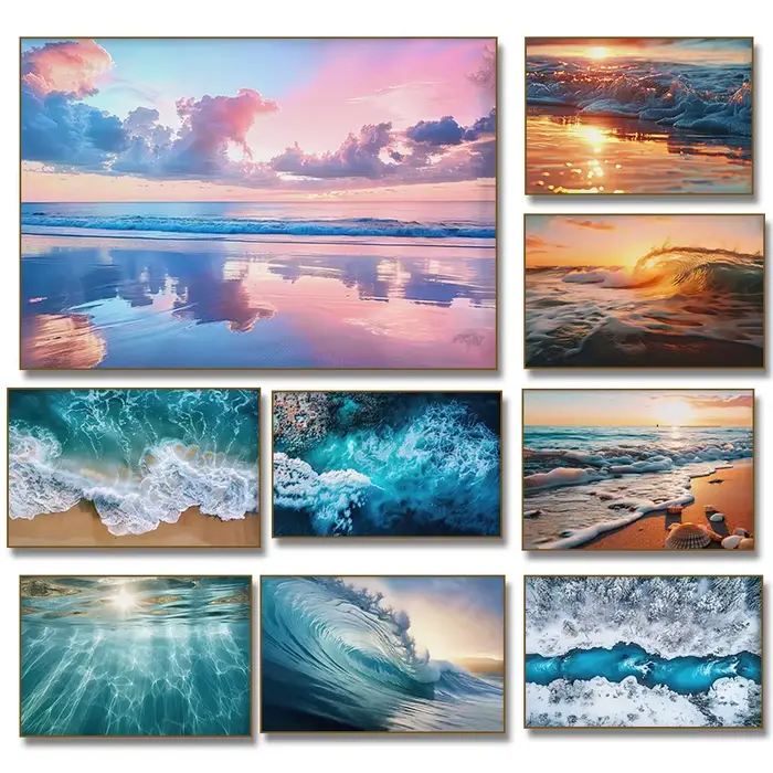 Affiche de paysage naturel nordique moderne