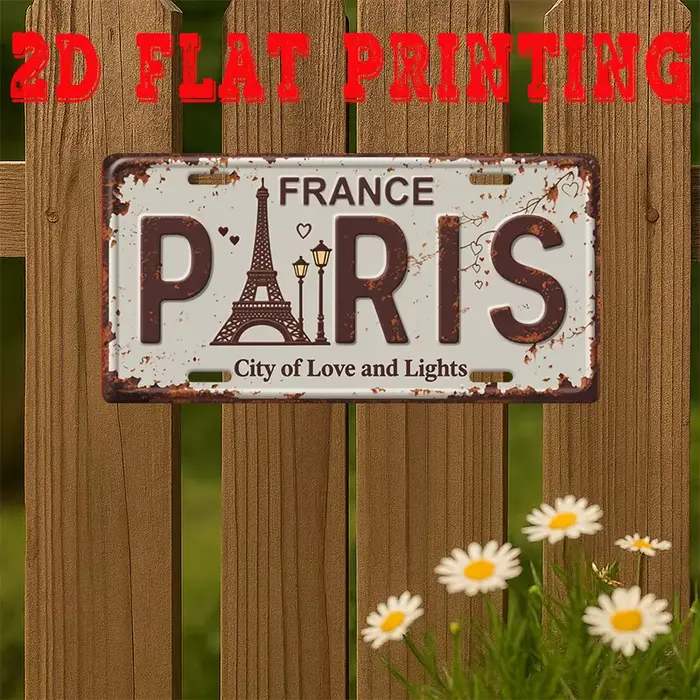 Décoration murale en métal 2D plate