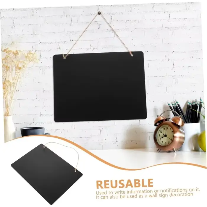 Tableau noir double face avec cordon de suspension