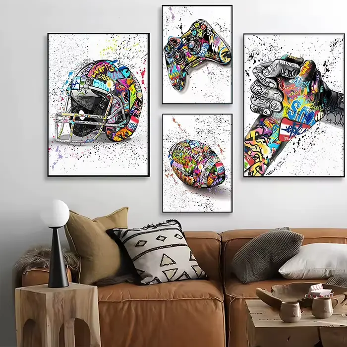 Affiche de Football Graffiti coloré