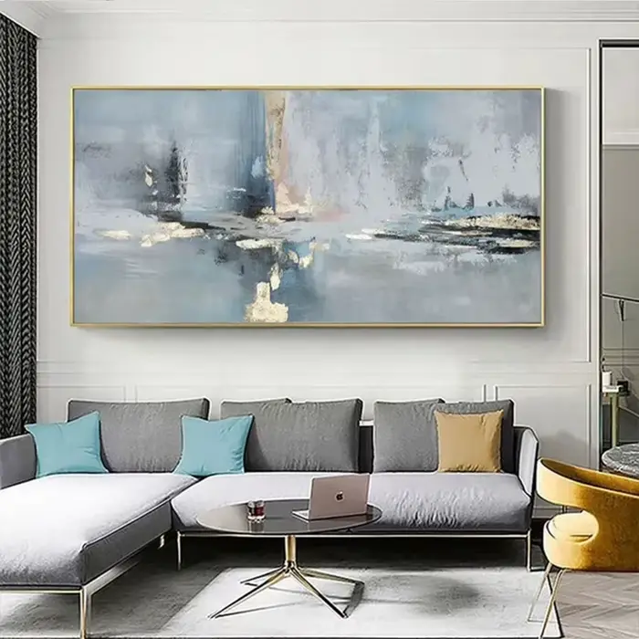 Peinture à l'huile sur toile paysage abstrait, grande taille, art mural, gérer pour la maison, salon