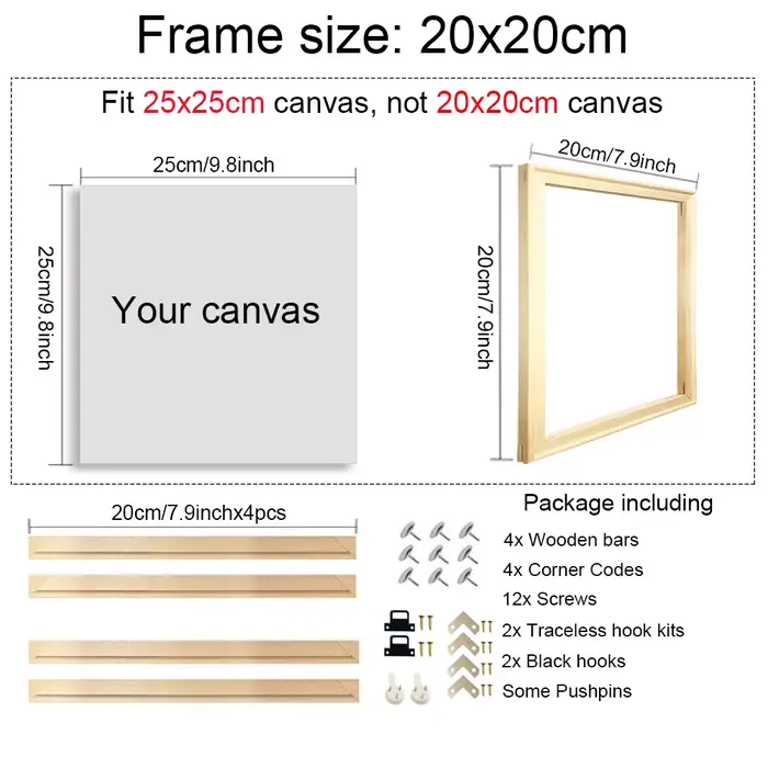 Cadres photo décoratifs en bois naturel, toile murale de grande taille, cadre pour gérer les affiche