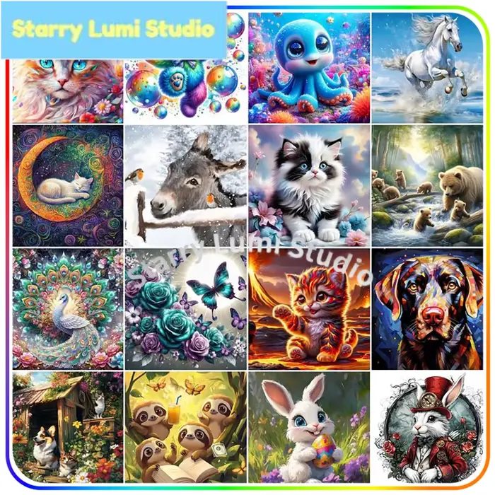 Peinture Diamant Nouveauté Animaux 5D Kits de Mosaïque