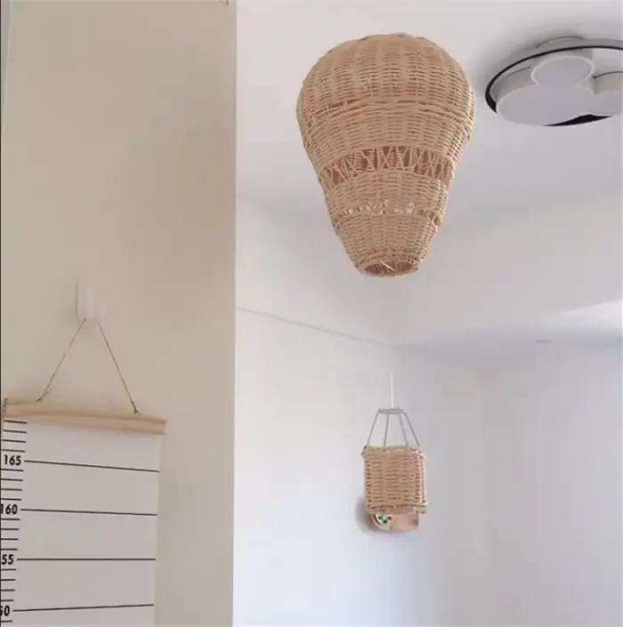 Décor de ballon à Air chaud en rotin tissé à la main