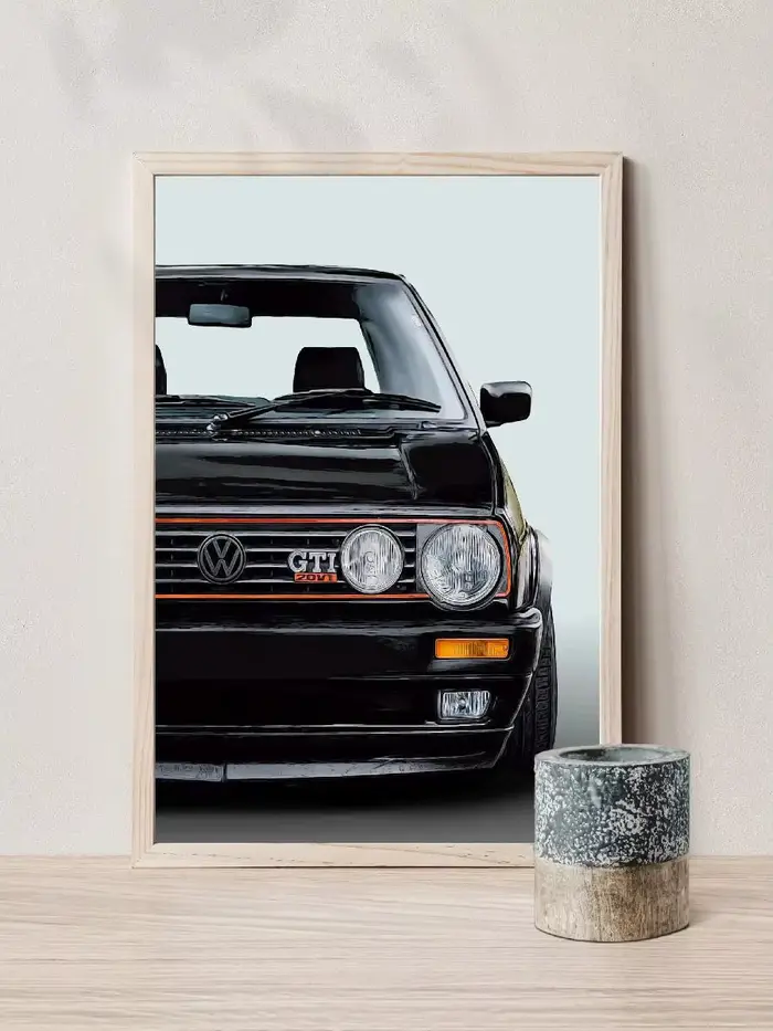 Ensemble de affiches de SuperCar VW Golf GTI