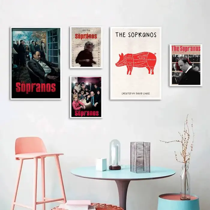 Affiches de la série télévisée S-Sopranos, toile de qualité pour salon, bar, café, style vintage, peinture de bandes dessinées, décoration murale artistique pour la maison