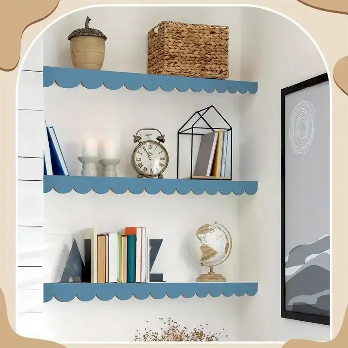 Essentiel pour les familles - Table murale décorative en bois ondulé