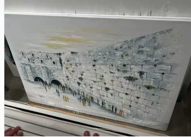 Images personnalisées prière sur le mur de peintures juives peinture à l'huile sur toile faite à la main de haute qualité pour la décoration intérieure salon