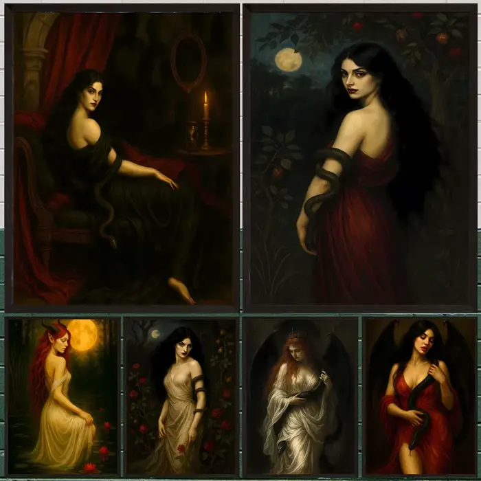 Art mural de déesse Lilith