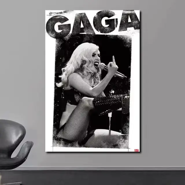 Affiche murale de Lady Gaga Born This Way Pop Singer Star, peinture sur toile, image imprimée, décor