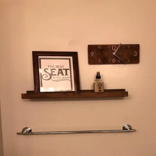 Rétro créatif rectangulaire en bois horloge murale maison salon bureau décoration montre