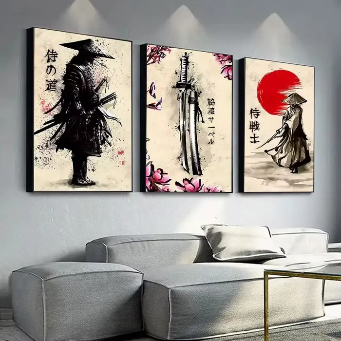 Toile de peinture de samouraï japonais