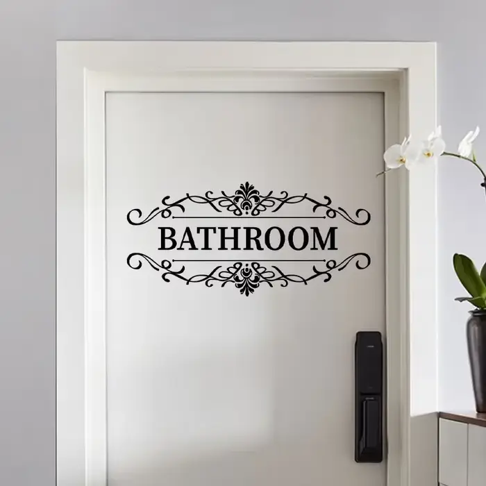 HOToilet-Autocollants décoratifs en vinyle pour porte et mur
