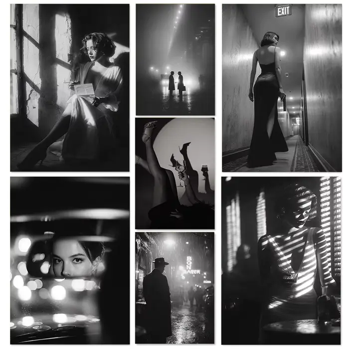 Affiche de conception artistique en noir et blanc
