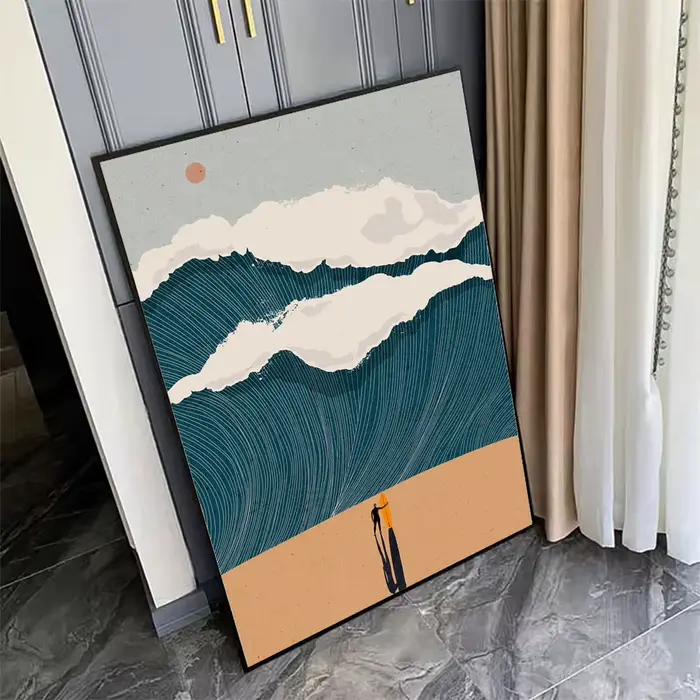 Whale Print Canvas Painting