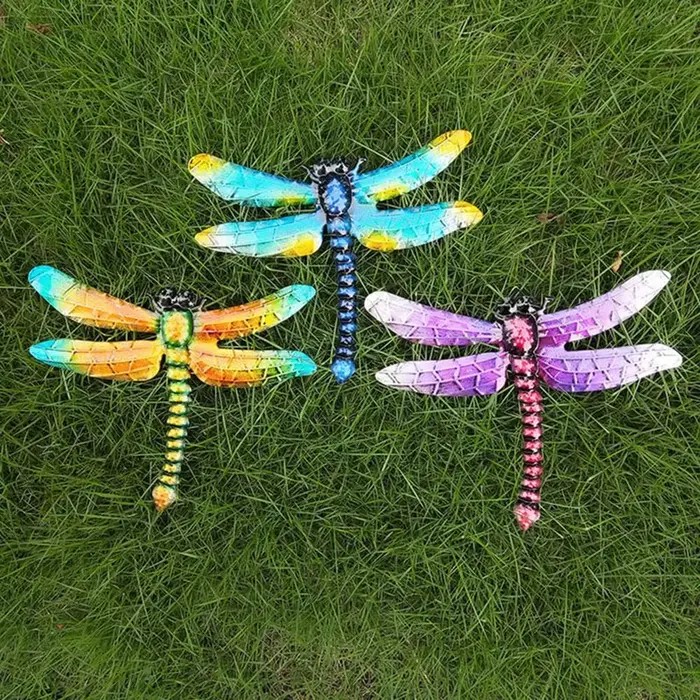 Sculpture de libellule en métal faite à la main pour la maison