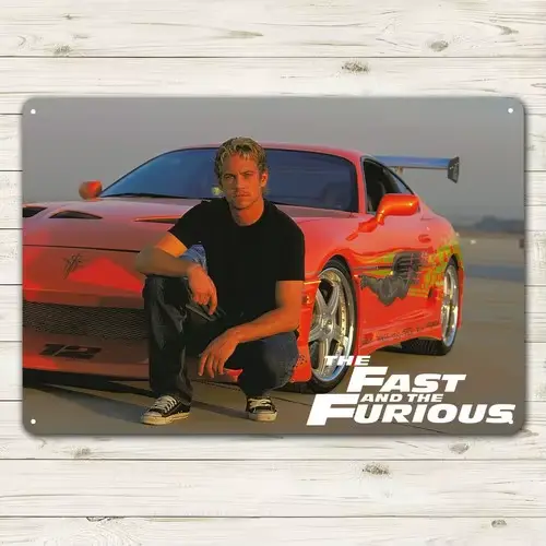 Affiche en métal du film Fast And Furious, Plaque en étain 20x30cm
