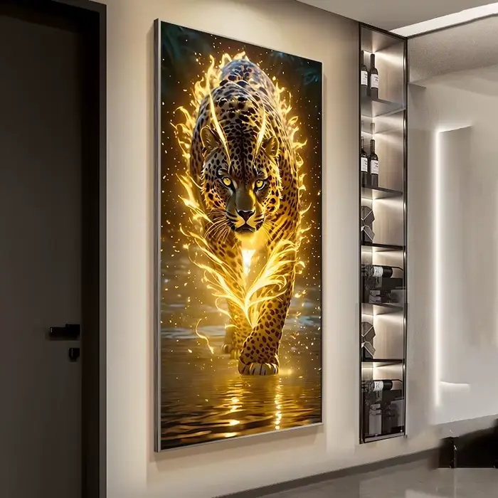 Nouvelle peinture décorative de style chinois pour hall d'entrée avec une bonne symbolique, vase, salon, couloir, murale de fond, LED