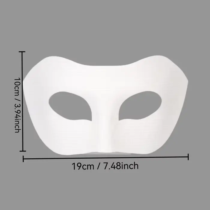 Lot de 5 masques de mascarade demi-visage vierges à peindre