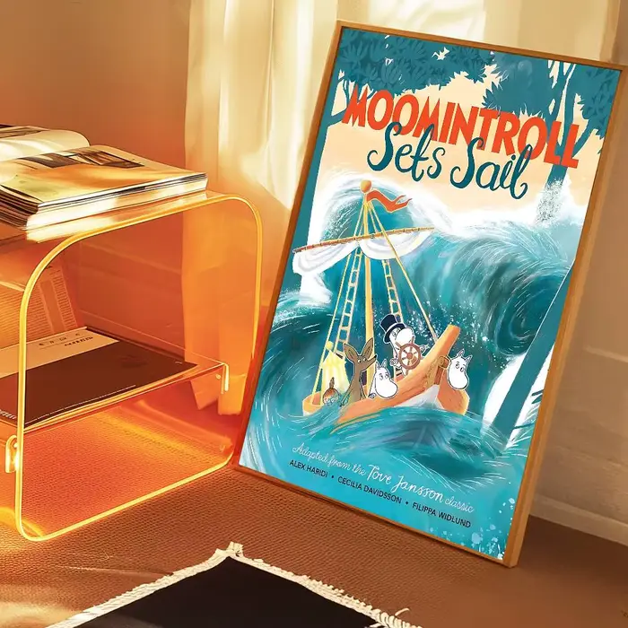 Affiches de films classiques de dessins animés M-Moomin, affiche de qualité HD, peinture murale, déc