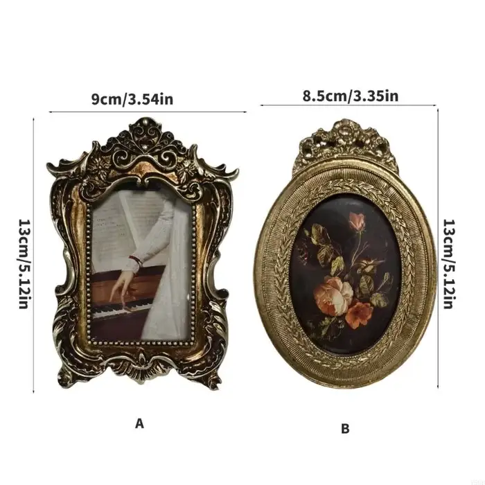 Cadre Photo rétro, Mini cadre Photo orné Antique pour affichage table