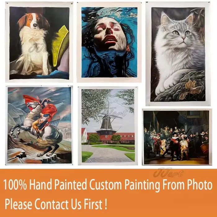 Personnalisation d'image, peinture à l'huile sur toile personnalisée à partir de photos, mariage, po