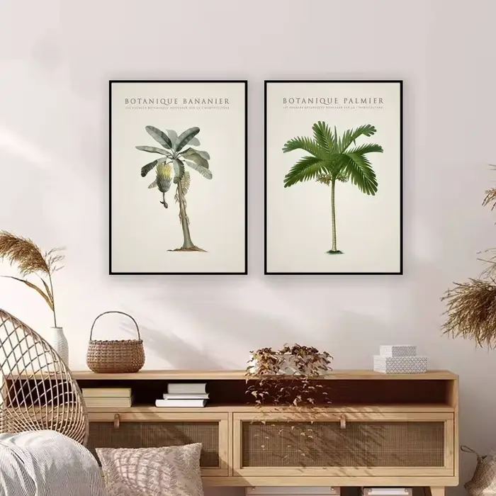 Affiche de palmiers et bananiers tropicaux