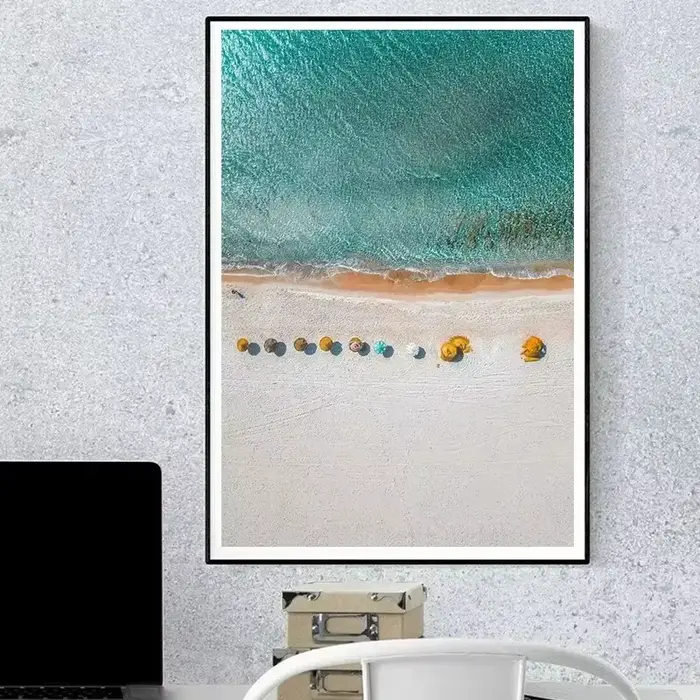 Toile de peinture de paysage marin de plage