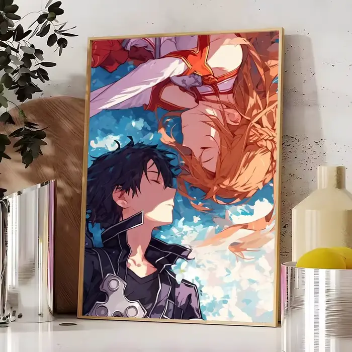 Affiche murale en toile d'art mural, décoration intérieure de chambre à coucher, peinture calligraph