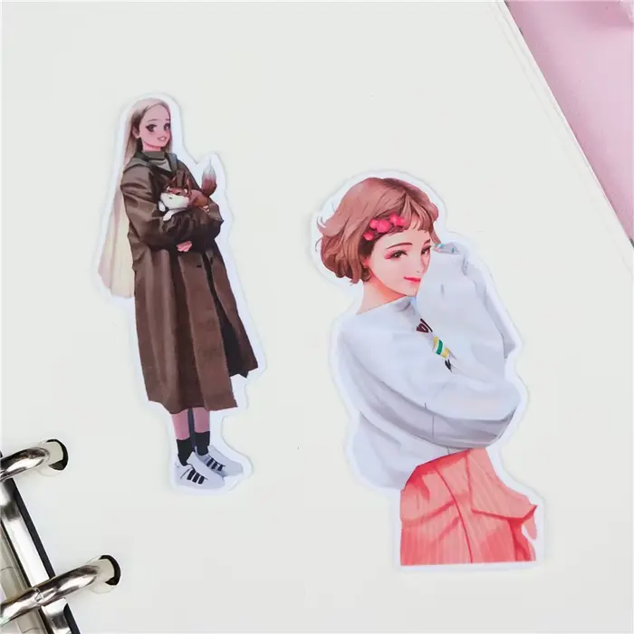 Autocollants 24 pièces dessin animé filles