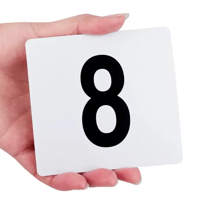 Numéros de Table blancs en PVC, signes de mariage, Restaurant, café, Bar, cartes de sièges, Identification facile pour carte de Table de Restaurant en Pvc, 1-100