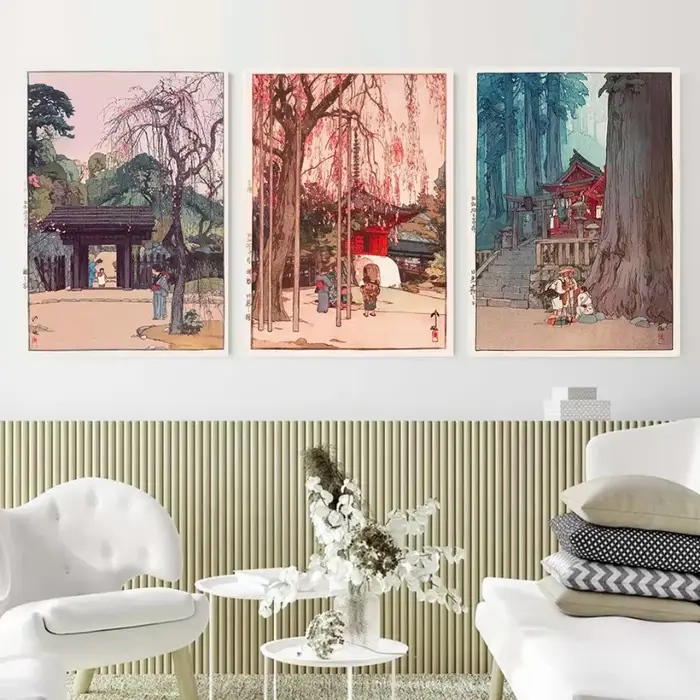 Affiche traditionnelle japonaise rétro ukiyo-e