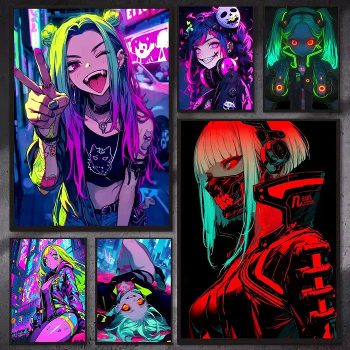 Affiche Cyberpunk Cool Girl
