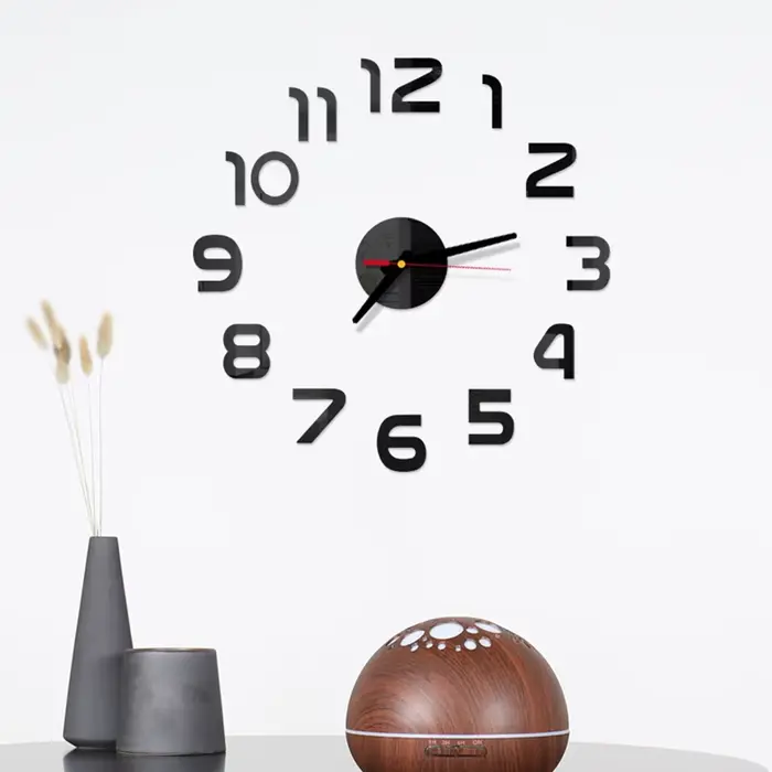 Reloj de pared Horloge murale lumineuse bricolage montre à Quartz horloges acrylique miroir autocollants Horloge murale décoration murale décoration de la maison chaude