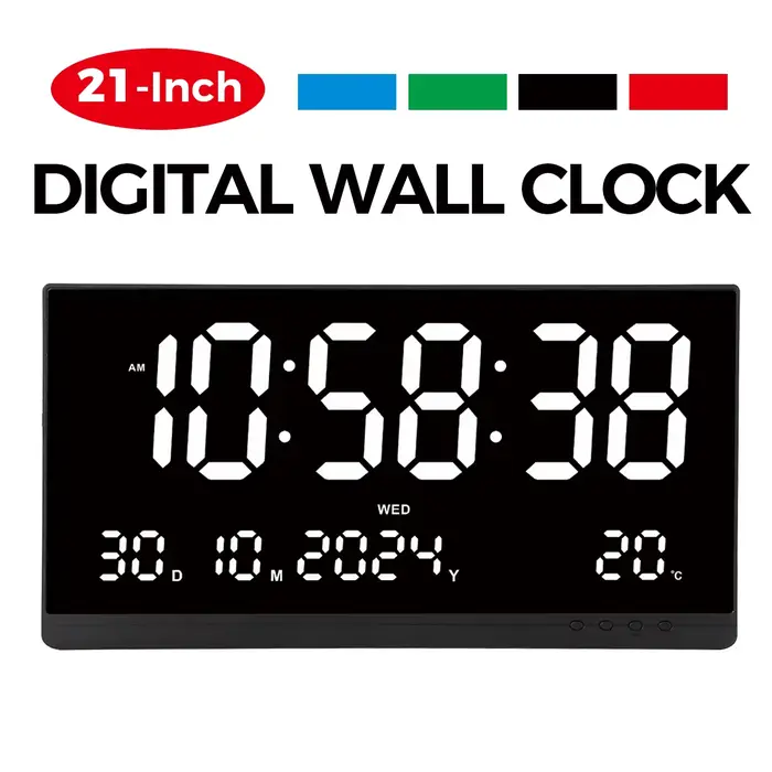 Horloge murale numérique de grande taille 21''